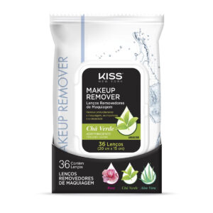 Lenço Removedor de Maquiagem Kiss New York Chá Verde
