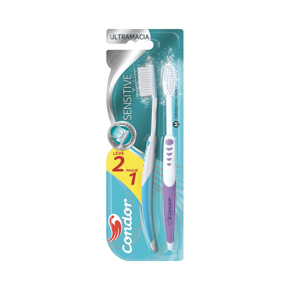 Leve 2 Pague 1 Escova Condor Sensitive Clean - 8114