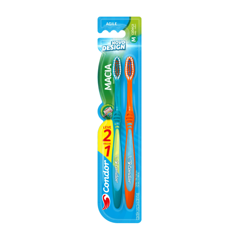 Leve 2 Pague 1 Escova Dental Condor Bass - 8058