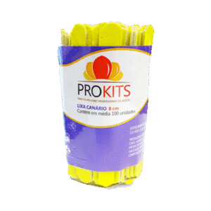 Lixa de Unha Prokits Canário 8cm com 100 Unidades