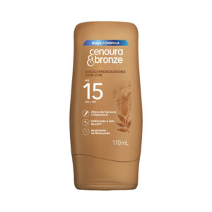 Loção Bronzeadora com Cor Cenoura e Bronze FPS 15 110ml
