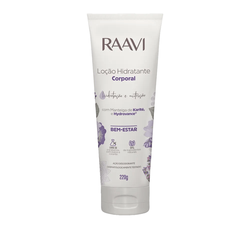 Loção Hidratante Corporal Raavi Bem-Estar 220g