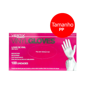 Luva De Vinil Belliz Sem Talco PP 100 Unidades