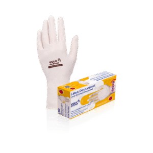 Luva de latex Volk com 100 Unidades M