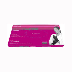 Luva Vertix Black M Com 10 Unidades