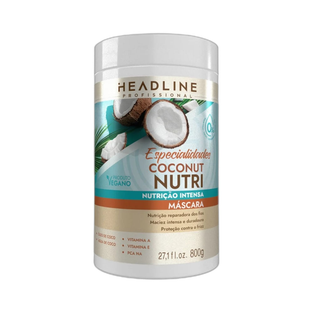 Máscara Capilar Headline Especialidades Coconut Nutri 800g