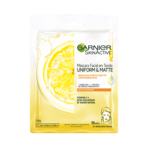 Máscara Facial Garnier Tecido Uniform Matte
