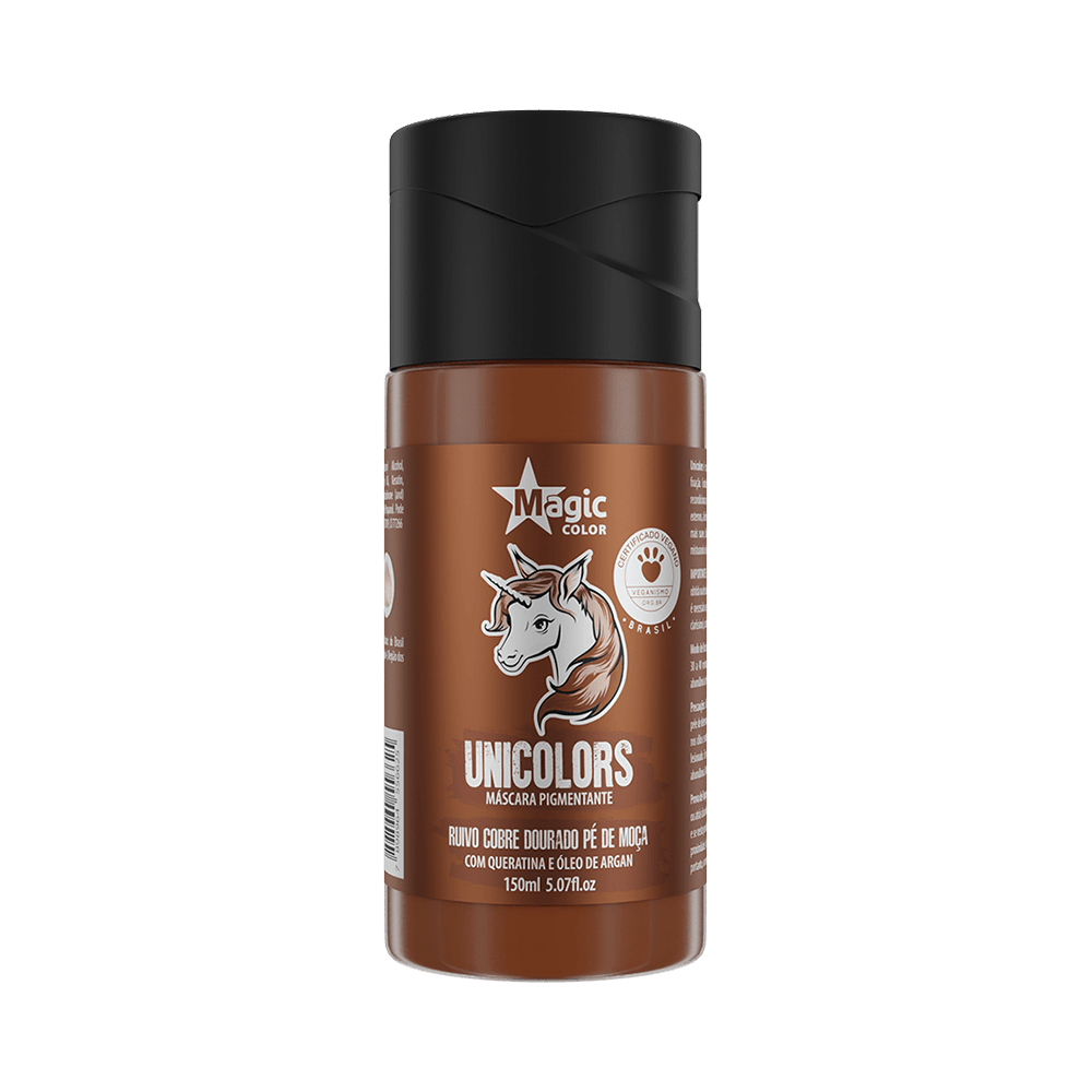 Máscara Pigmentada Magic Color Unicolors Ruivo Cobre Dourado Pé de Moça 150ml