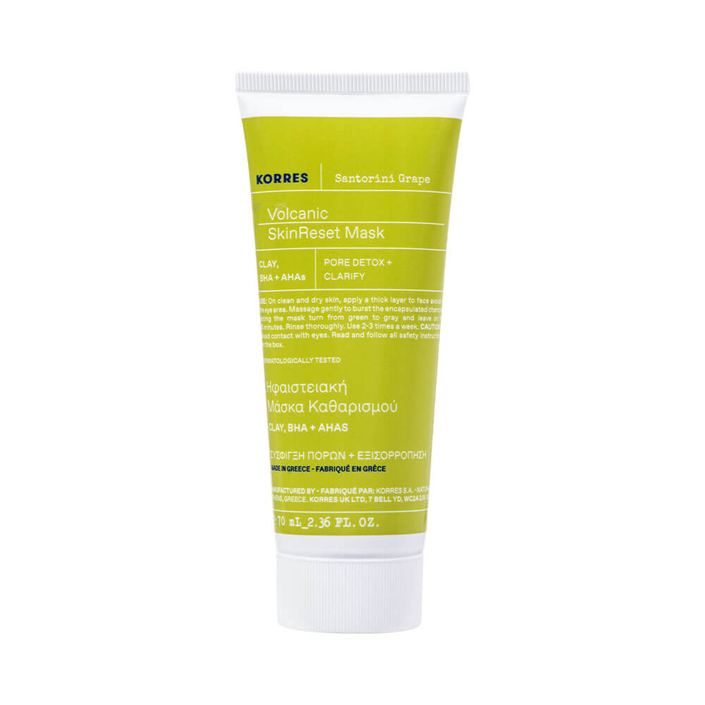 Máscara Renovadora Facial Korres Santorini Grape com Extratos Vulcânicos 70ml