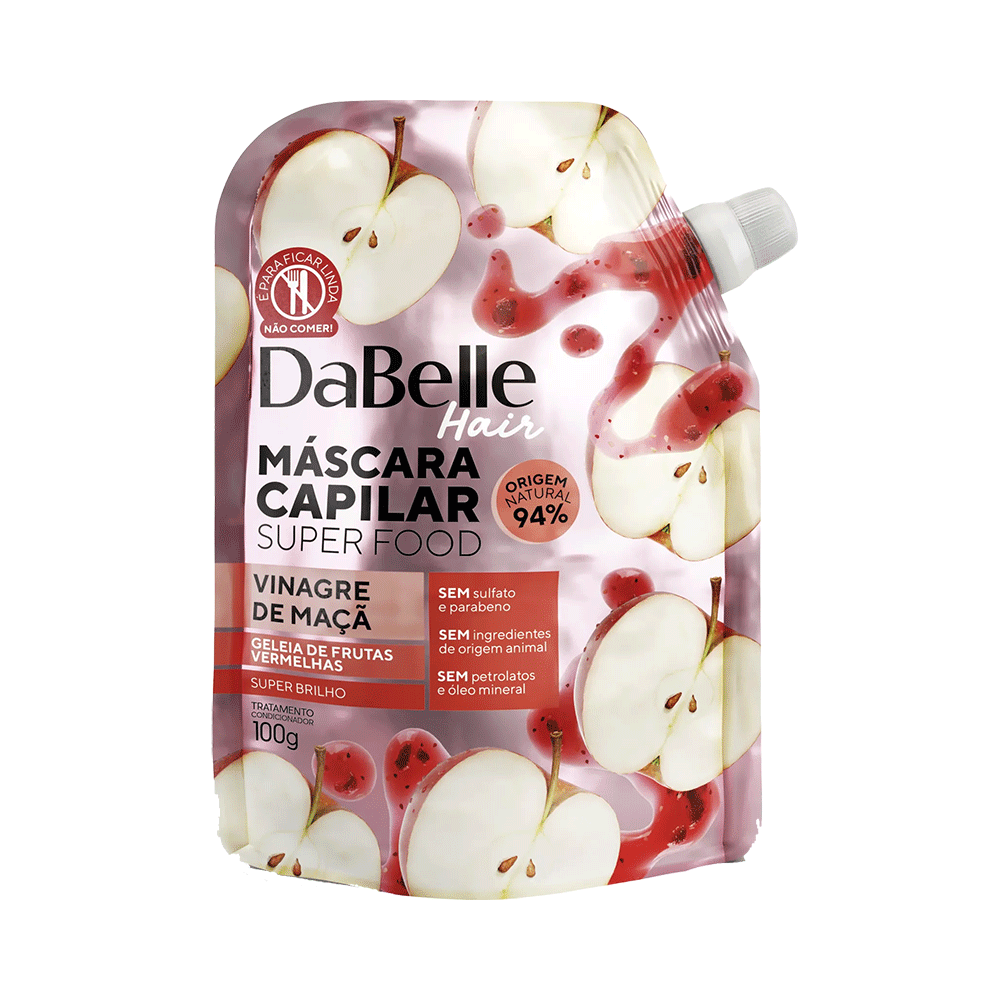 Máscara de Tratamento Dabelle Superfood Vinagre Maçã e Geleia Frutas 100g