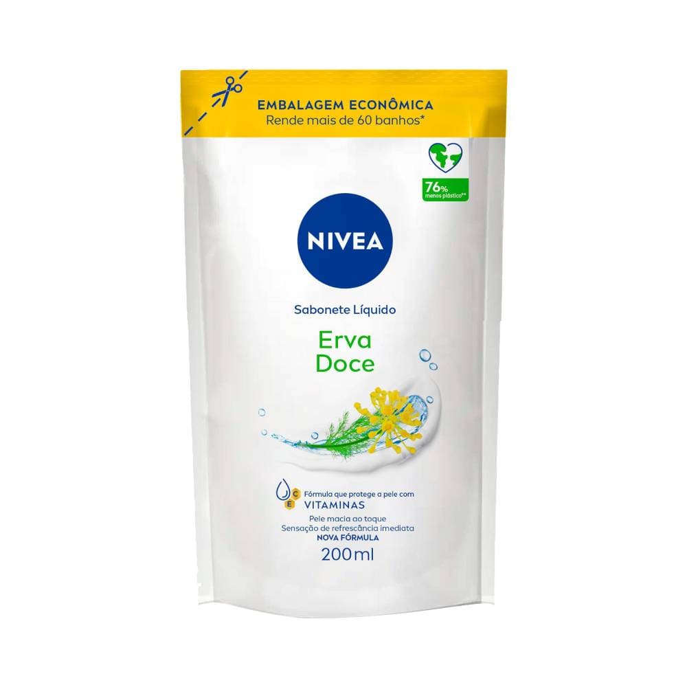 NIVEA Sabonete Líquido Erva Doce Refil 200ml