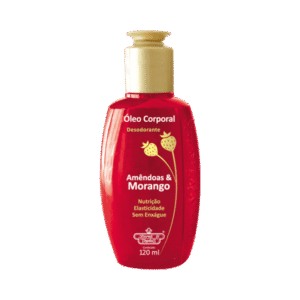 Óleo Corporal Desodorante Flores e Vegetais Amêndoas e Morango 120ml