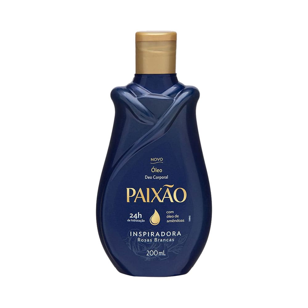 Óleo Corporal de Amêndoas Paixão Inspiradora Rosas Brancas 200ml