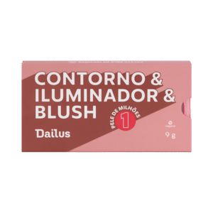 Paleta Dailus Pele de Milhões 1 Contorno & Iluminador & Blush Peles Claras a Médias