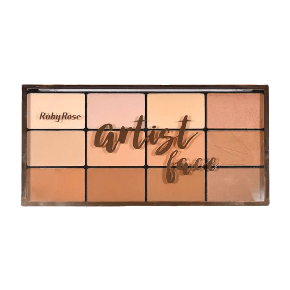 Paleta de Maquiagem Bronzeadora Ruby Rose Artist Face (7218)