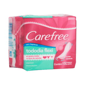 Protetor Diário Carefree Todo Dia Flexi Sem Perfume Com 15 Unidades