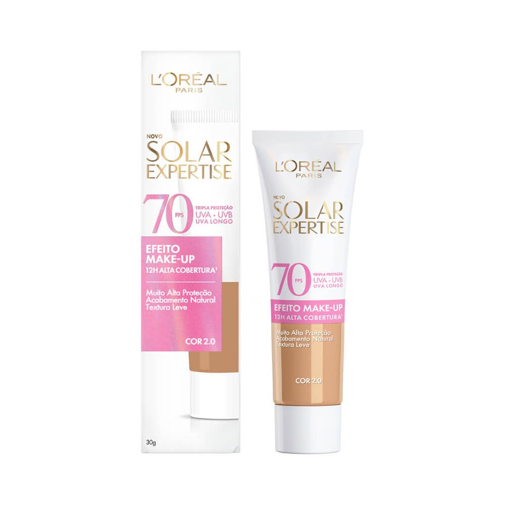 Protetor Facial L'Oréal Solar Expertise FPS 70 Efeito Makeup Cor 2.0 30g