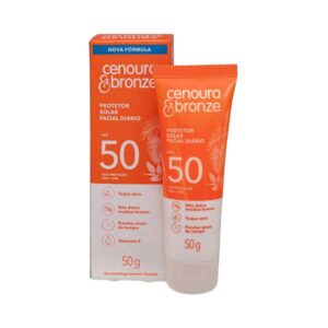 Protetor Solar Facial Cenoura e Bronze FPS 50 Diário 50g