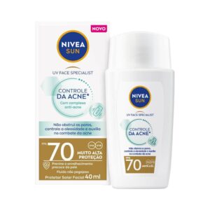 Protetor Solar Facial Nivea Sun Fluido UV Face Specialist Controle da Acne FPS 70 40ml