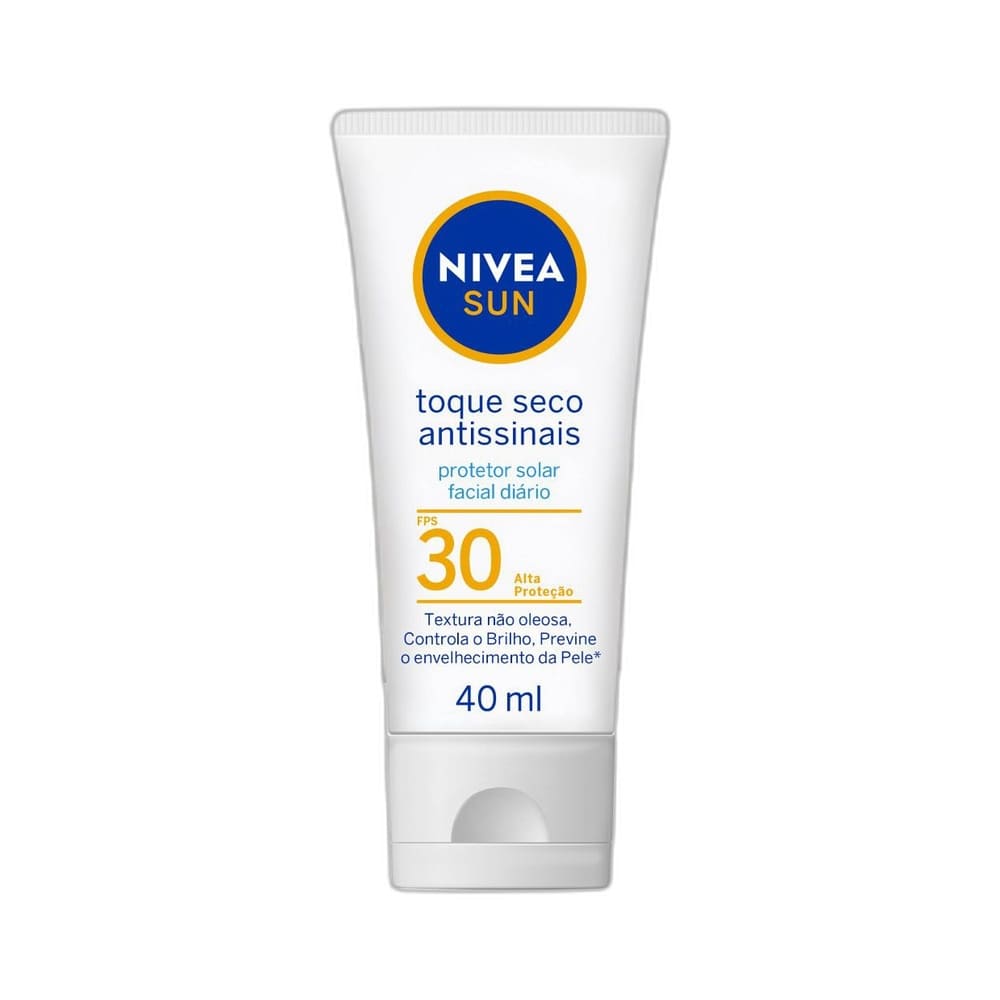Protetor Solar Facial Nivea Sun Toque Seco Antissinais FPS 30 40ml