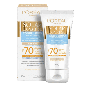 Protetor Solar L'Oréal Paris Solar Expertise Facial Toque Limpo com Cor FPS 70 40g
