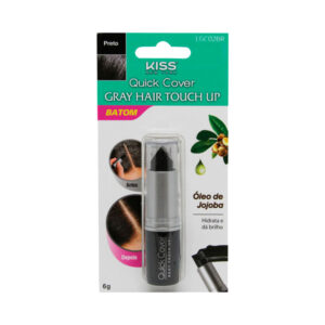 Retoque de Raiz Kiss New York Gray Hair Stick Preto