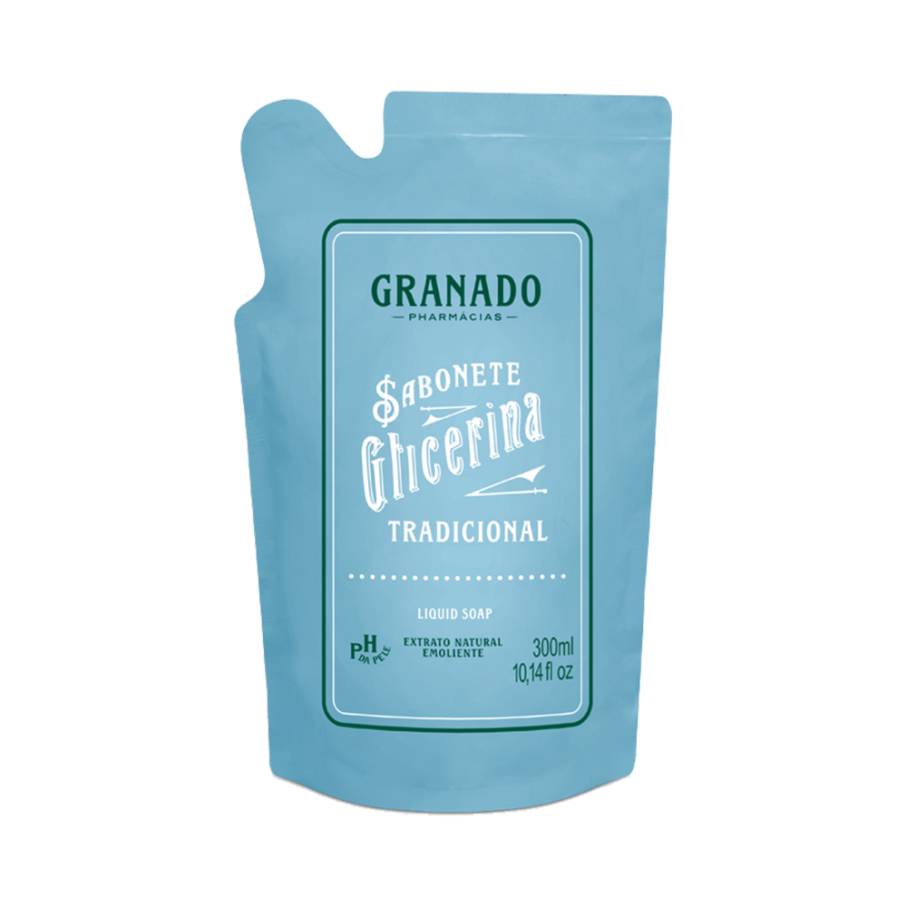 Sabonete Líquido Granado Refil Glicerina Tradicional 300ml