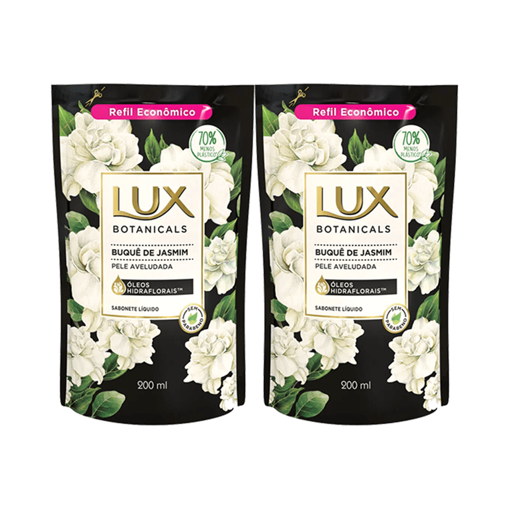 Kit Sabonete Liquido Lux Refil Buque De Jasmin 200ml (2 Produtos)