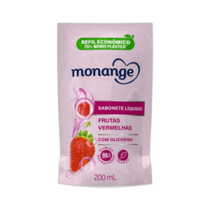 Sabonete Líquido Monange Frutas Vermelhas Refil 200ml