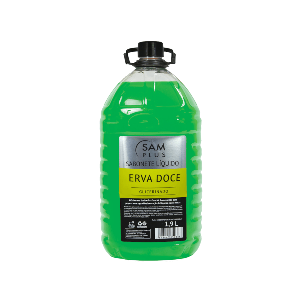 Sabonete Líquido Samplus Erva Doce 1900ml