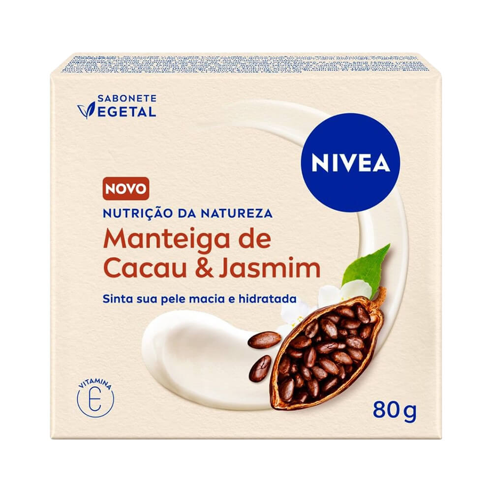 Sabonete Vegetal NIVEA Nutrição da Natureza Manteiga de Cacau e Jasmim 80g