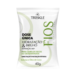 Sachê Triskle Dose Única Fios de Porcelana Hidratação e Brilho 40g