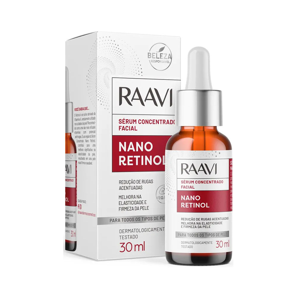 Sérum Facial Concentrado Nano Retinol Raavi 30ml