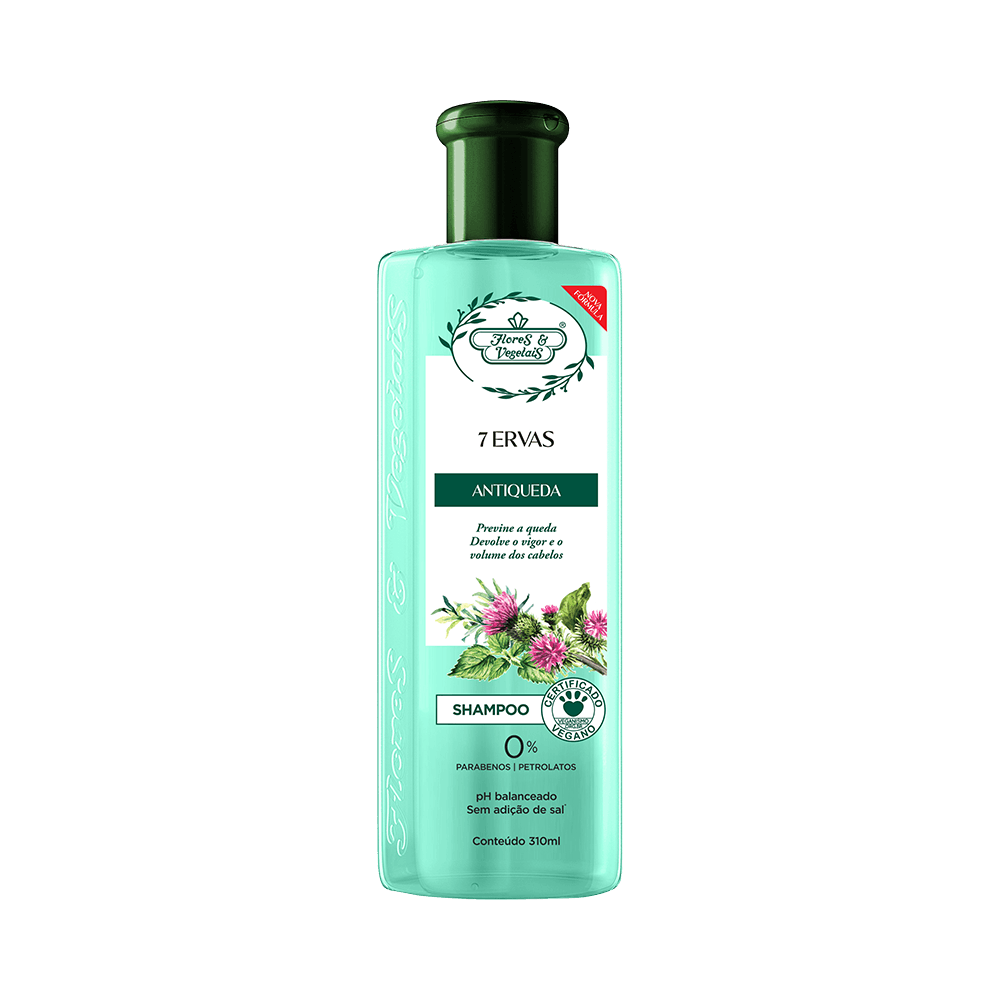 Shampoo Flores & Vegetais Antiqueda Sete Erva 310ml