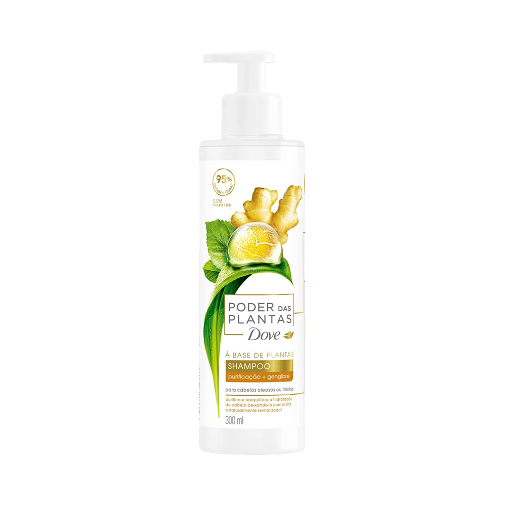 Shampoo Dove Poder das Plantas Purificação + Gengibre 300ml