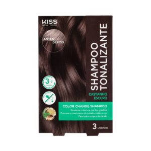 Shampoo Tonalizante Kiss New York Color Change Castanho Escuro