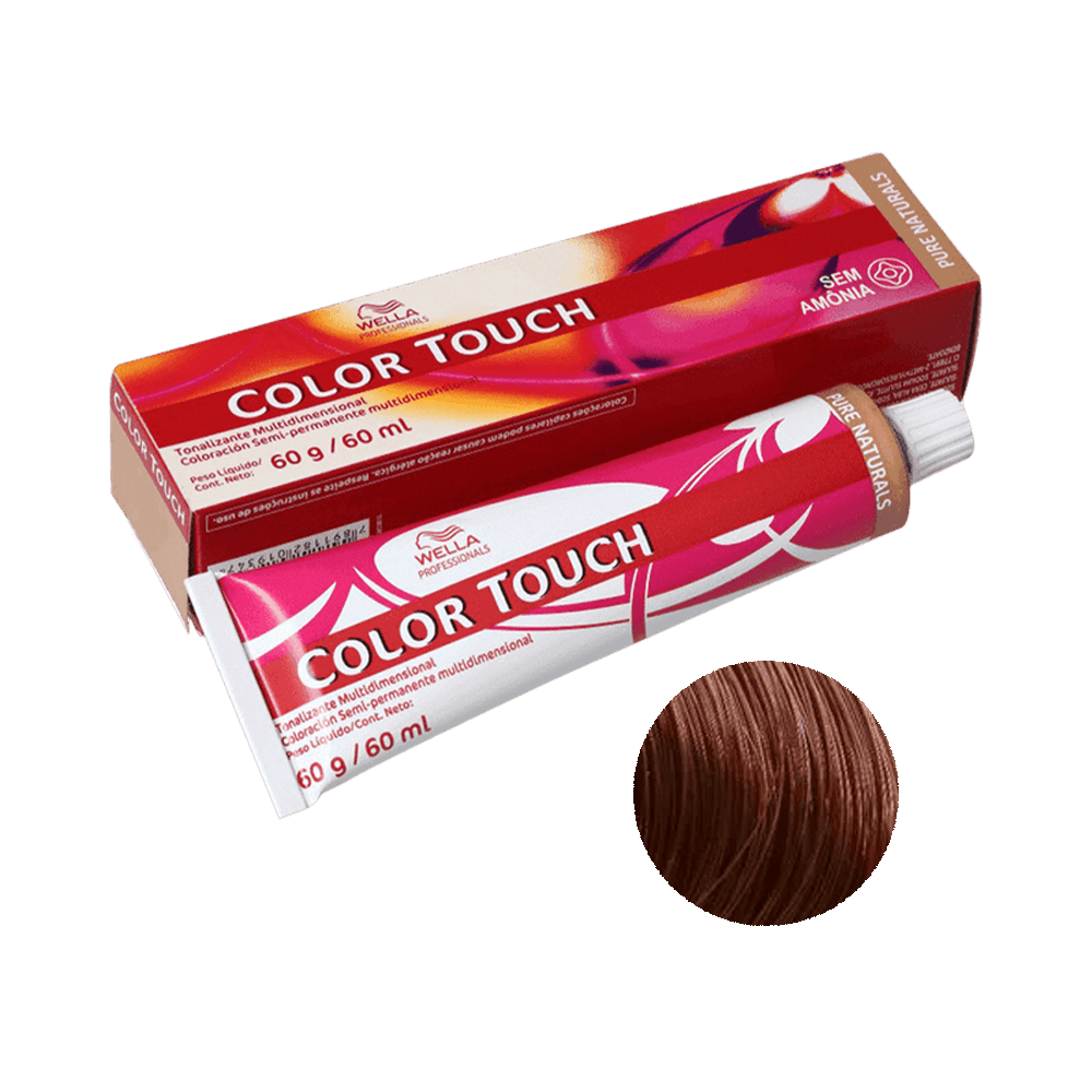 Tonalizante Wella Color Touch Deep Browns 7.73 Loiro Médio Marrom Dourado 60g