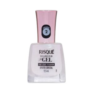 Top Coat Fixador Risqué Diamond Gel Efeito Cristal