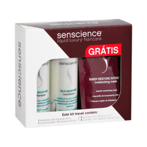 Travel Kit Senscience Silk Moisture e Sachês Inner Restore 260ml