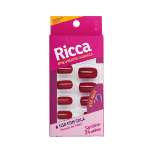 Unha Postiça Ricca Vermelho Bordô (1987)