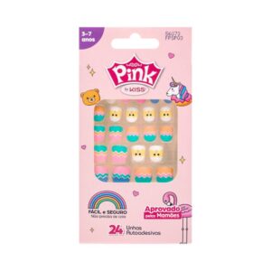 Unhas Kiss New York Pink Infantil Fpsp03