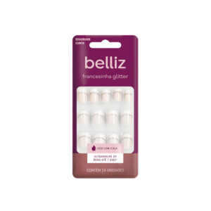 Unhas Belliz Francesinha Glitter