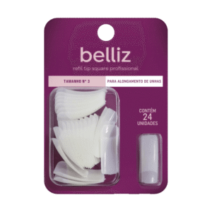 Unhas Postiças Belliz Refil Tip Square Tamanho 3