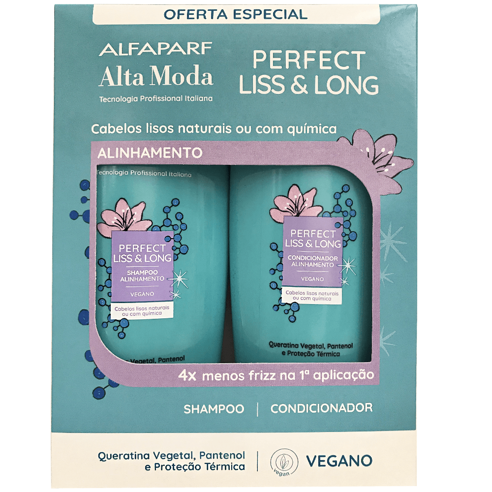 Kit Alta Moda Perfect Liss & Long Shampoo e Condicionador 300ml