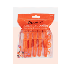 Clips Profissional ProArt Crocodilo Laranja 5 Unidades