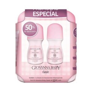 Pack Desodorante Roll-on Giovanna Baby Classic 50ml (2 Unidades)