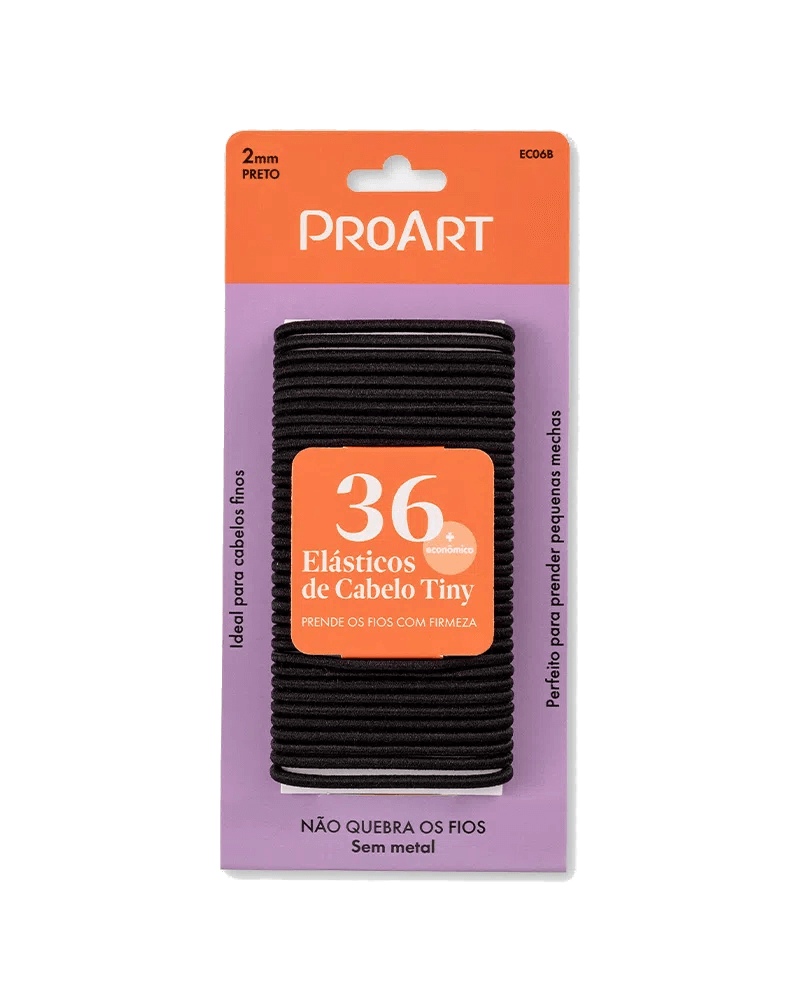 Elástico ProArt S/Metal 2mm Preto 36 Unidades