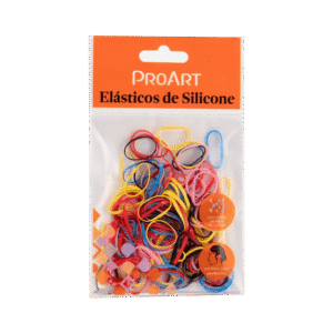 Elástico de Silicone ProArt para Cabelo Tamanho G Coloridos (100 Unidades)