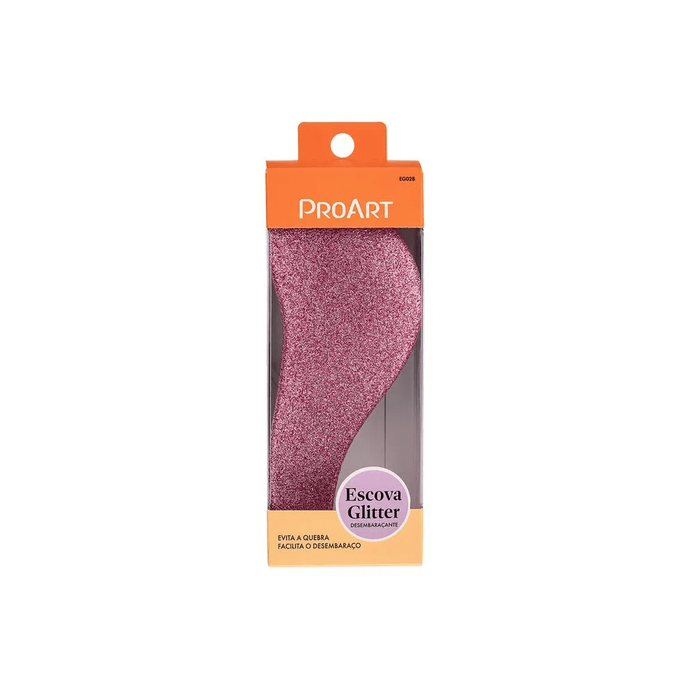 Escova Desembaraçante Proart Glitter Rosa