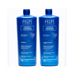 Kit Felps Profissional Banho De Verniz Brilho Intenso Shampoo e Condicionador 1000mL